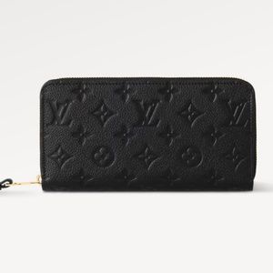 Louis Vuitton Zippy Wallet Black Empreinte Leather Long